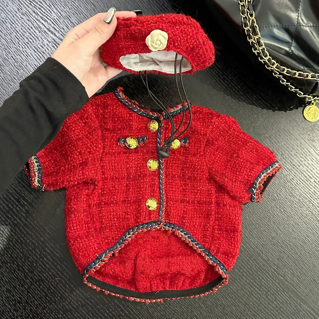 🧥🐾 Cappottino a Quadri in Cotone per Cani – Stile Classico e Caldo