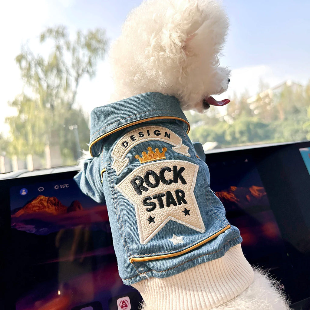 🐾 Rock Embroidery – Giacca per cani