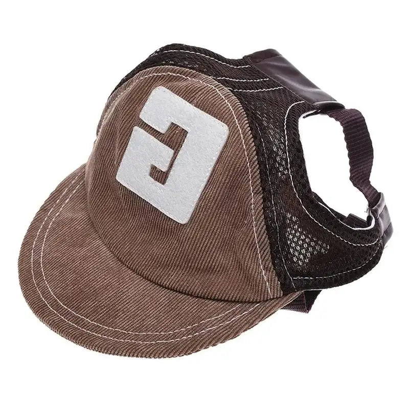 🐾 Cappellino da Sole in Velluto a Coste per Cani