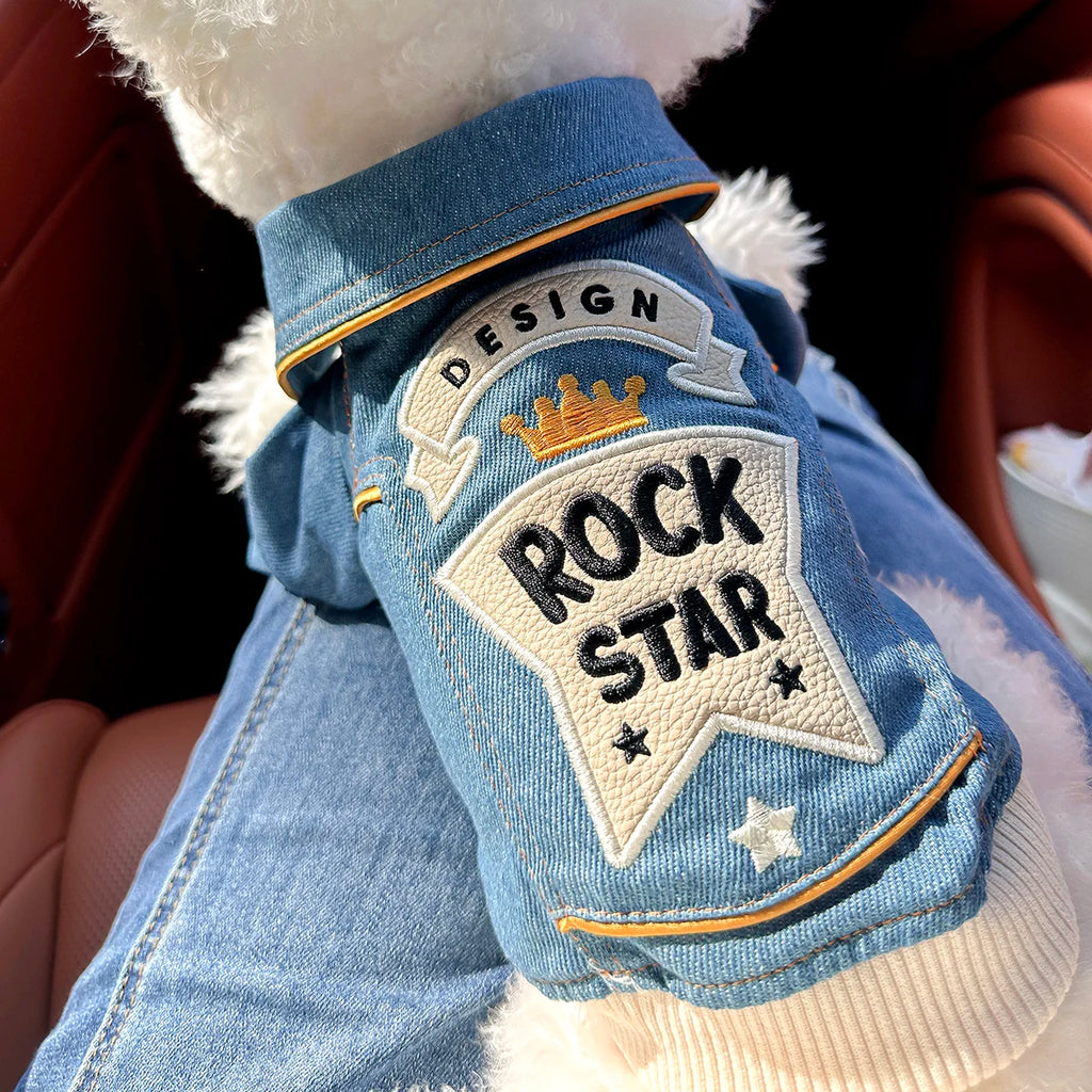 🐾 Rock Embroidery – Giacca per cani