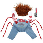 🎭 Costume Divertente a Righe per Cani – Cosplay con Accessori